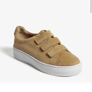 Sandro Paris Suede Anita Platform Sneakers